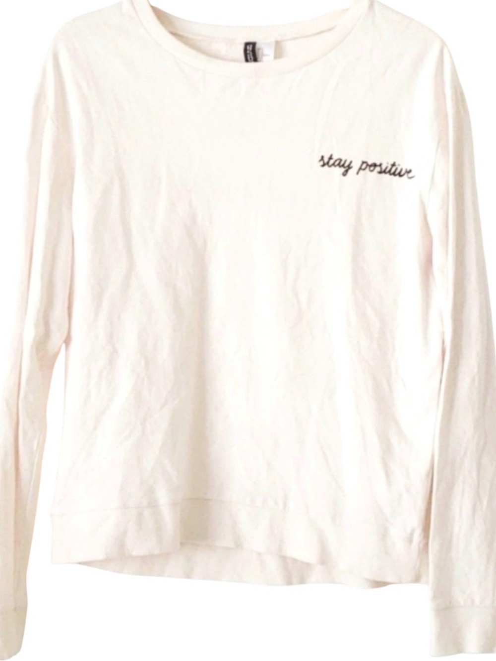 Stay Positive Crewneck Sweater Top L
